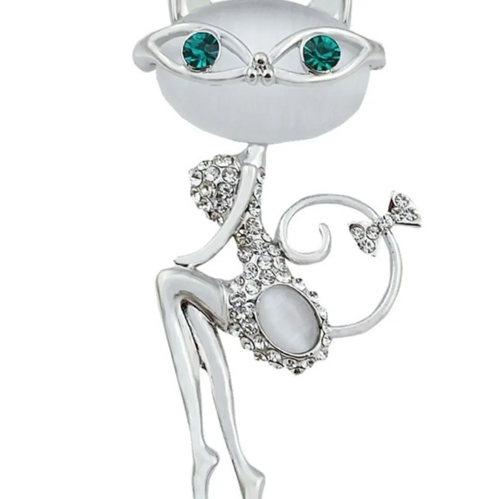 💚 Betsey Johnson stunning & sassy kitty cat brooch 💚